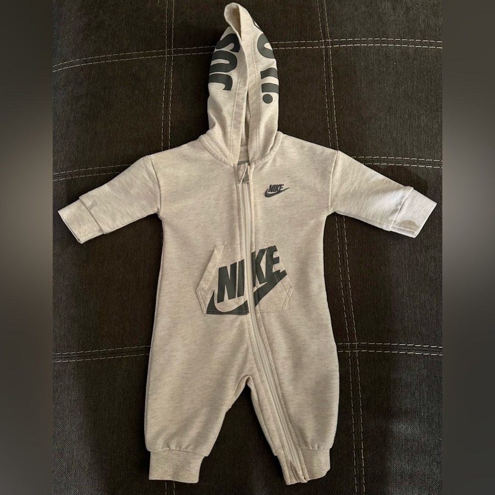 Nike hooded zip up onesie